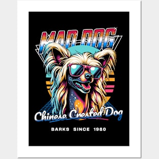 Mad Dog Chinese Crested Dog Posters and Art